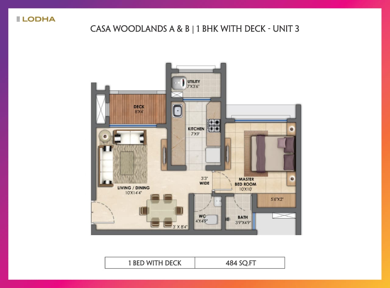 1 BHK With Deck